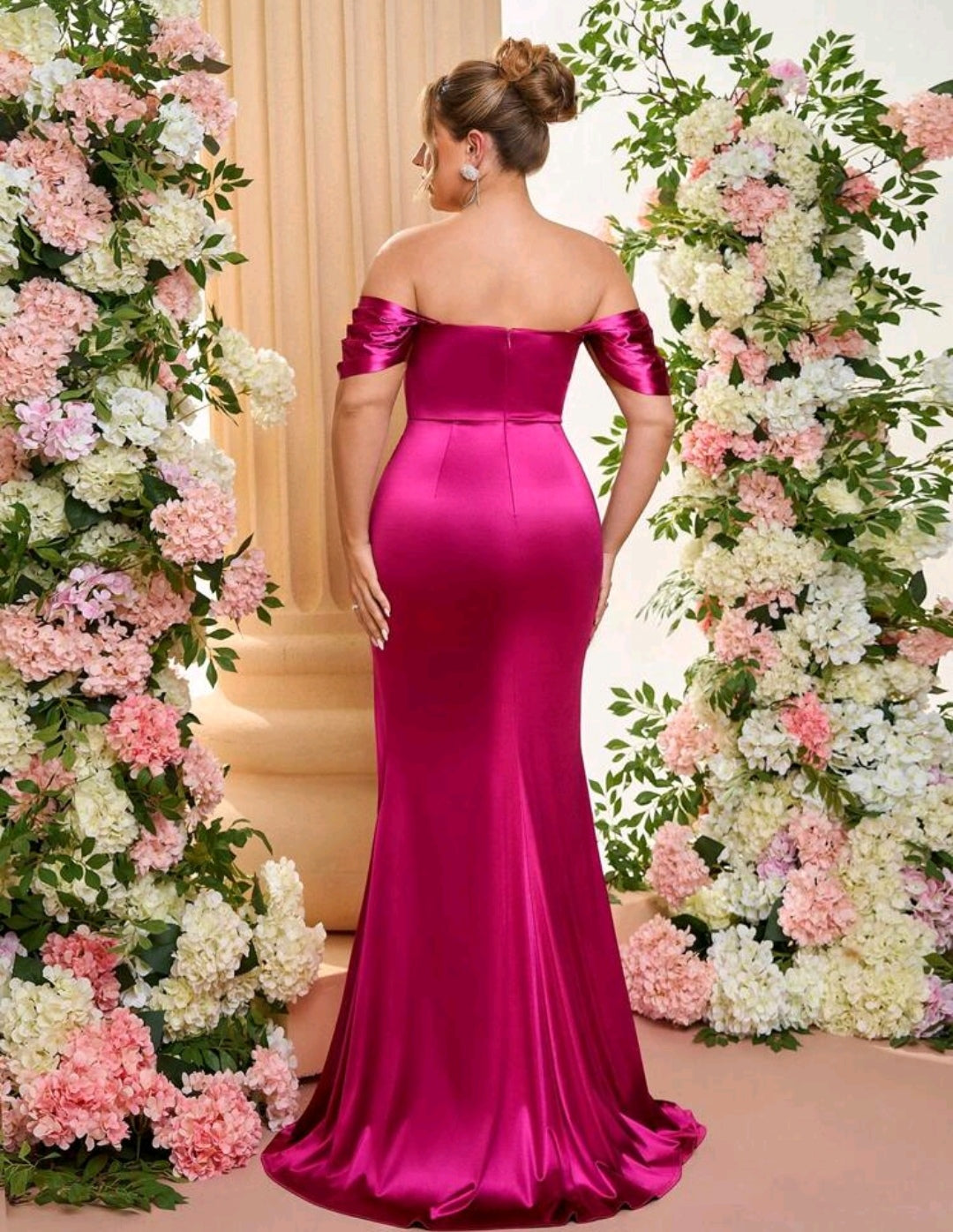 Robe de soirée bustier plumes
